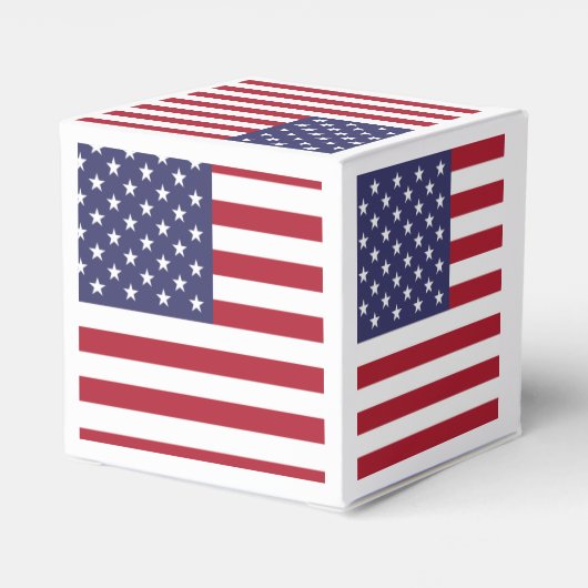 米国国旗の赤い白と青のアメリカ愛国心 フェイバーボックス (裏面サイド)