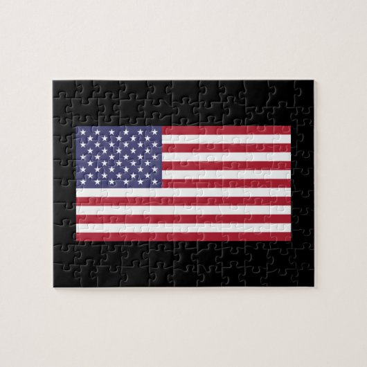 米国国旗の赤い白と青のジグソーパズル ジグソーパズル (横)