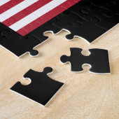 米国国旗の赤い白と青のジグソーパズル ジグソーパズル (側面)