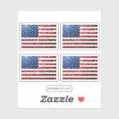 米国国旗の赤い青いきらめきグリッター シール (シート)