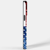 米国国旗の赤い青いきらめきグリッター Case-Mate iPhoneケース (裏面 / 右)