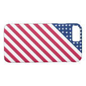 米国国旗の赤い青の白いストライプ星iPhone 7ケース Case-Mate iPhoneケース (裏面(横))