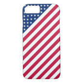 米国国旗の赤い青の白いストライプ星iPhone 7ケース Case-Mate iPhoneケース (裏面)