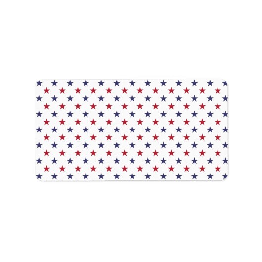 米国国旗の赤と国旗の青い星 ラベル (正面)
