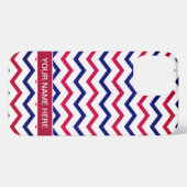 米国国旗の赤と青 iPhoneケース (裏面横)