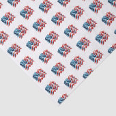 米国国旗の赤白と青のテーマ 薄葉紙 (詳細)