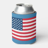 米国国旗の赤白と青 缶クーラー (缶正面)
