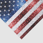 米国国旗の赤白青のきらめきグリッター 薄葉紙 (詳細)