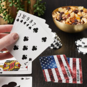 米国国旗の赤白青の輝き名前をカスタムする トランプ (インサイチュ)