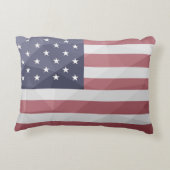 米国国旗の赤白青アメリカ幾何学的メッシュ アクセントクッション (裏面)