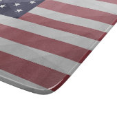 米国国旗の赤白青アメリカ幾何学的メッシュ カッティングボード (角)