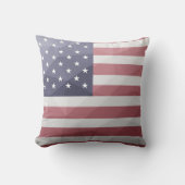 米国国旗の赤白青アメリカ幾何学的メッシュ クッション (正面)