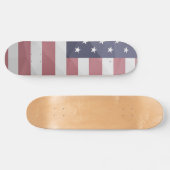 米国国旗の赤白青アメリカ幾何学的メッシュ スケートボード (横)