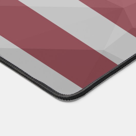 米国国旗の赤白青アメリカ幾何学的メッシュ デスクマット (コーナー)