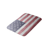 米国国旗の赤白青アメリカ幾何学的メッシュ バスマット (アングル)