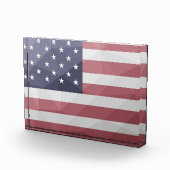 米国国旗の赤白青アメリカ幾何学的メッシュ フォトブロック (右)