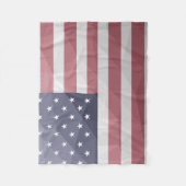 米国国旗の赤白青アメリカ幾何学的メッシュ フリースブランケット (正面)