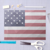 米国国旗の赤白青アメリカ幾何学的メッシュ 薄葉紙 (クラフト)