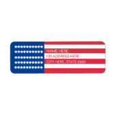 米国国旗の赤白青スターストライプズ ラベル (正面)