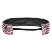 米国国旗の赤白青ストライプ星のパターン アスレチックヘッドバンド (裏面)