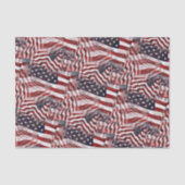 米国国旗の赤白青ストライプ星のパターン 薄葉紙 (正面)