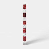 米国国旗の赤白青スパークルグリッターモノグラム SAMSUNG GALAXYケース (左側面)