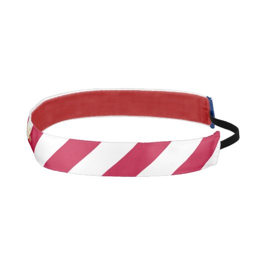米国国旗の赤白青星ストライプモノグラムの アスレチックヘッドバンド (右)