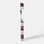 米国国旗の赤白青素朴なキラキラ iPhoneケース (左側面)