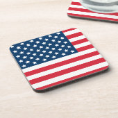 米国国旗の赤白・青の愛国心 コースター (左側)