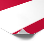 米国国旗の赤白・青の愛国心 ポスター (角)