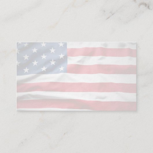 米国国旗の赤線の消防士の名刺 名刺 (裏面)