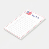 米国国旗の赤縁ど ポストイット (アングル)