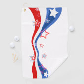 米国国旗の赤、白、青 ゴルフタオル (インサイチュ)