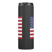 米国国旗の赤、白、青 タンブラー (裏面)