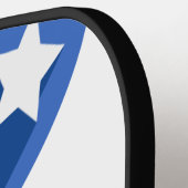 米国国旗の赤、白、青 ピックルボールラケット (左詳細)