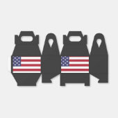 米国国旗の赤、白、青 フェイバーボックス (折り畳みなし)