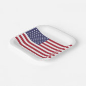 米国国旗の赤、白、青 ペーパープレート (傾斜あり)
