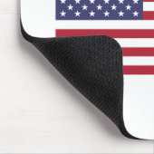 米国国旗の赤、白、青 マウスパッド (コーナー)