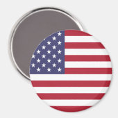 米国国旗の赤、白、青 マグネット (正面/裏面)