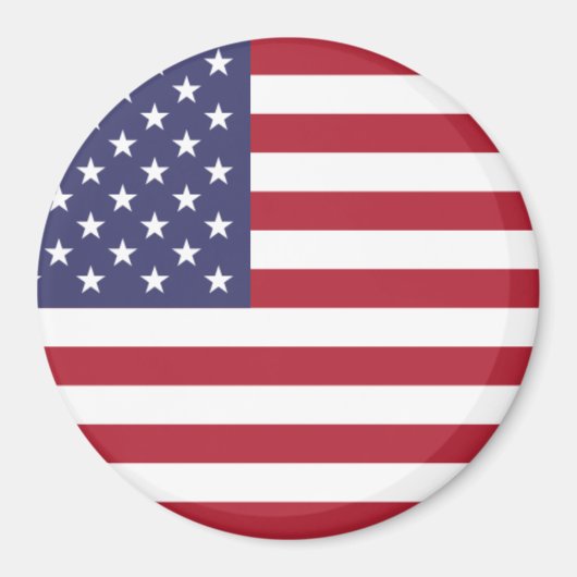 米国国旗の赤、白、青 マグネット (正面)