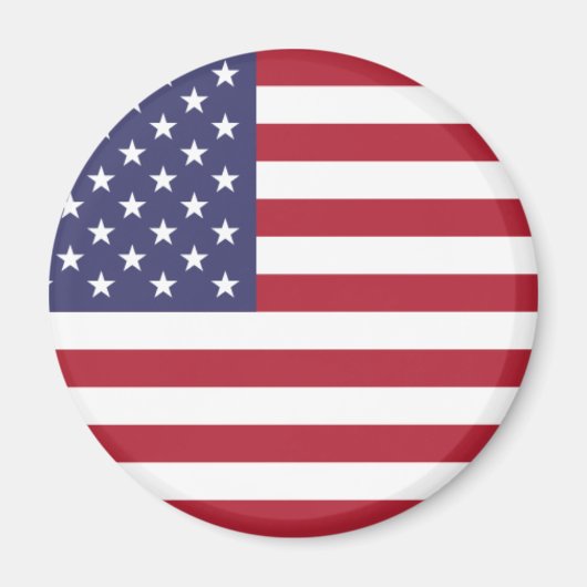 米国国旗の赤、白、青 マグネット (正面)