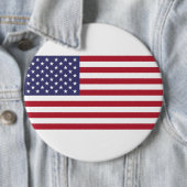 米国国旗の赤、白、青 缶バッジ (インサイチュ)