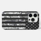米国国旗の軍隊カモフラージホワイトパターン Case-Mate iPhoneケース (裏面 (横))
