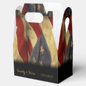 米国国旗の軍隊結婚式の引き出物ボックス フェイバーボックス (オープン)