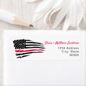 米国国旗の軍隊退職パーティー ラベル (インサイチュ)