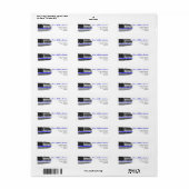 米国国旗の軍隊退職パーティー ラベル (フルシート)