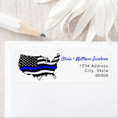 米国国旗の軍隊退職パーティー ラベル (インサイチュ)