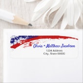 米国国旗の軍隊退職パーティー ラベル (インサイチュ)