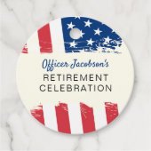 米国国旗の軍隊退職 フェイバータグ (正面)