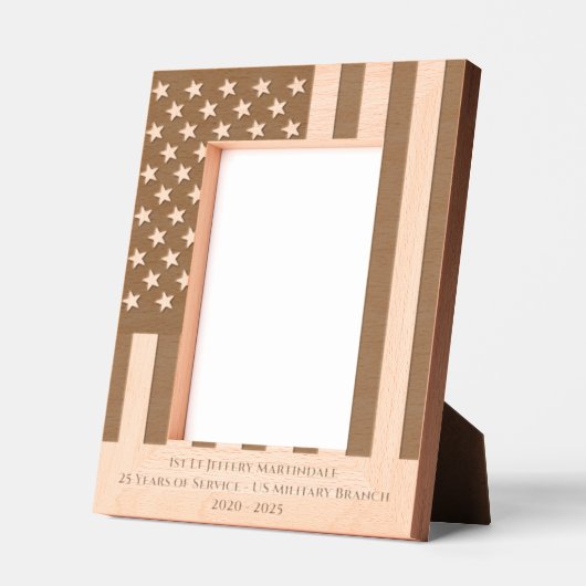 米国国旗の軍隊 レーザー彫刻フレーム (左)